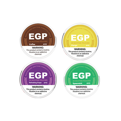 6mg EGP Nicotine Pouches - 20 Pouches (Buy 1 Get 1 Free)