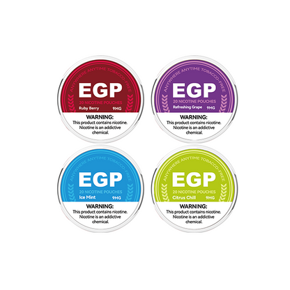 9mg EGP Nicotine Pouches - 20 Pouches (Buy 1 Get 1 Free)