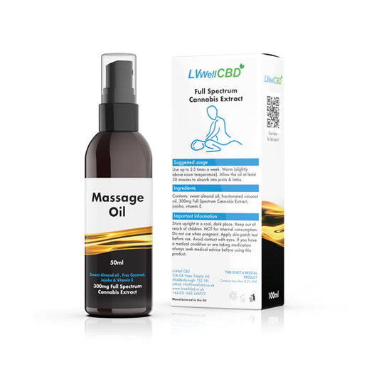 LVWell CBD 300mg 100ml Massage Oil