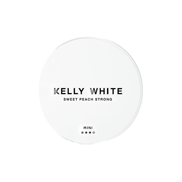 12mg Kelly White Mini Strong Sweet Peach Nicotine Pouches - 20 Pouches