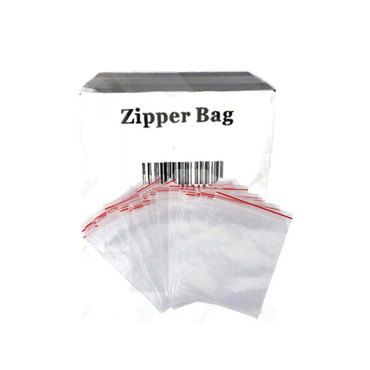 5 x Zipper Branded 75mm x 75mm Clear Baggies