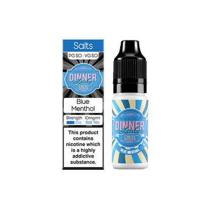 10mg Dinner Lady Menthol Salts 10ml Nic Salts (50VG/50PG)