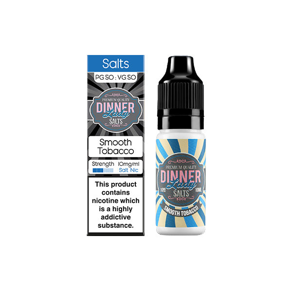 10mg Dinner Lady Tobacco Salts 10ml Nic Salts (50VG/50PG)