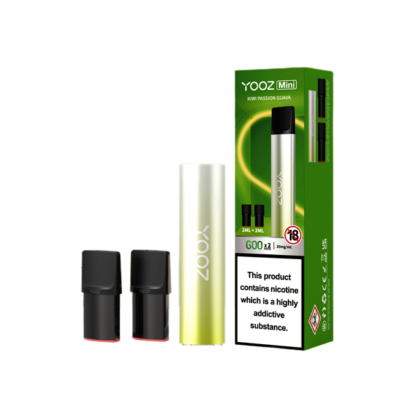 20mg Yooz Mini Rechargeable Device & Vape Pods x2 600 Puffs (BUY 5 GET 1 FREE)