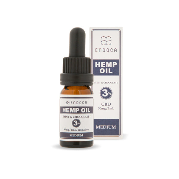 Endoca 300mg CBD Hemp Oil Drops Mint & Chocolate - 10ml