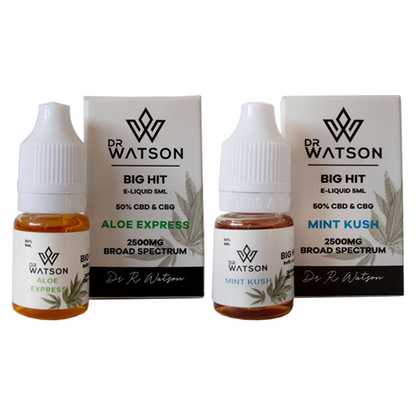 Dr Watson Big Hit 2500mg CBD & CBG E-liquid 5ml