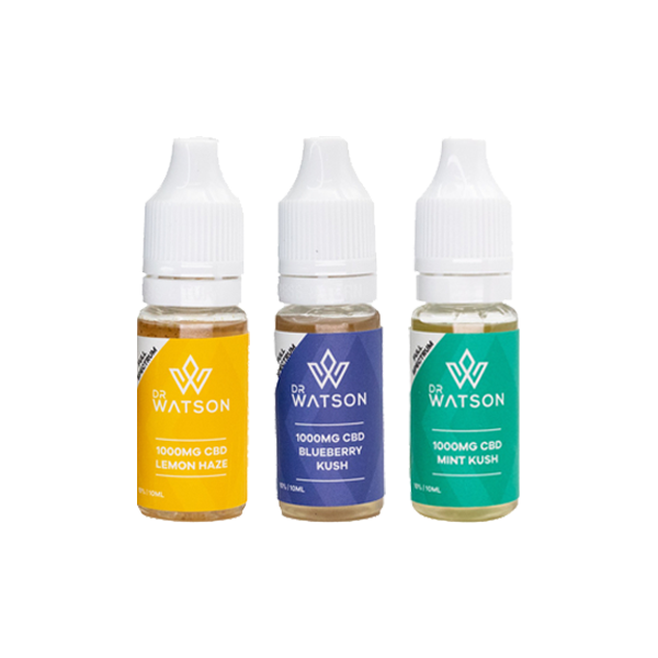 Dr Watson 1000mg Full Spectrum CBD E-liquid 10ml (BUY 1 GET 1 FREE)