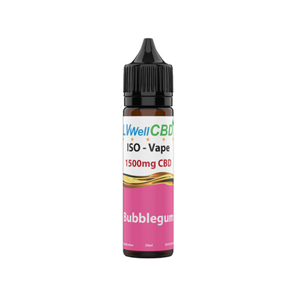 LVWell CBD Iso-Vape 1500mg CBD E-liquid 50ml (50VG/50PG)