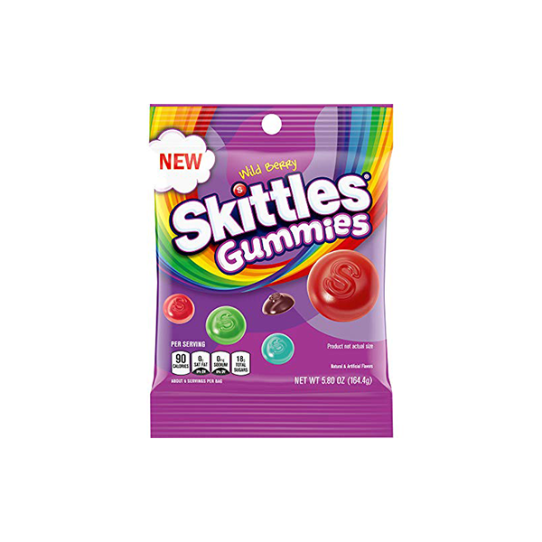 USA Skittles Gummy Wild Berry Share Bag - 164g