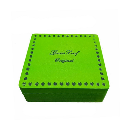 Grass Leaf Original Wooden Storage Box - Green