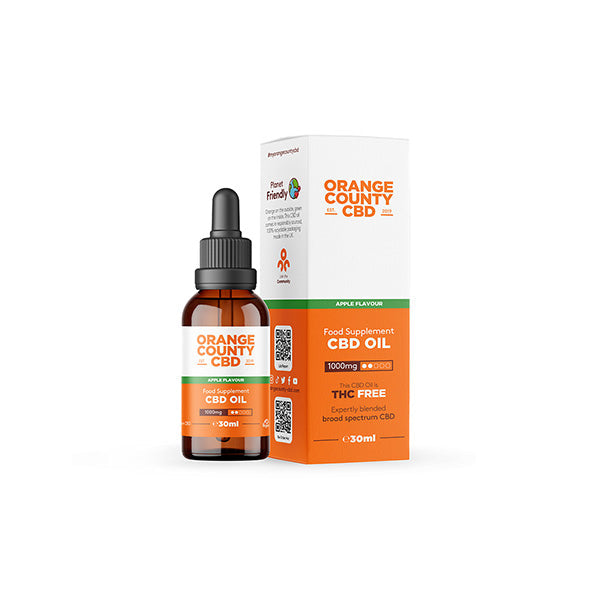 Orange County CBD 1000mg Flavoured Tincture Oil 30ml