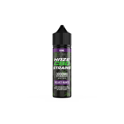 Haze CBD Strains 3000mg CBD E-Liquid 50ml Shortfill 0mg (50VG/50PG)