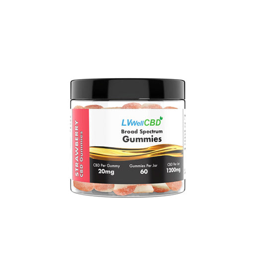 LVWell 1200mg CBD Gummies - 60 Count