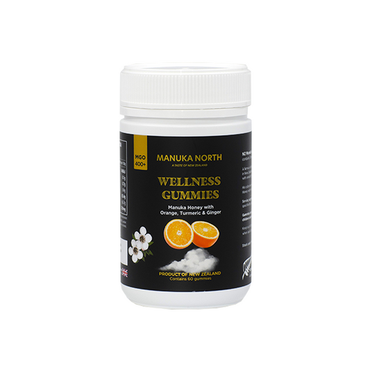 Manuka North Manuka Honey Orange, Tumeric & Ginger Wellness Gummies - 60 Gummies