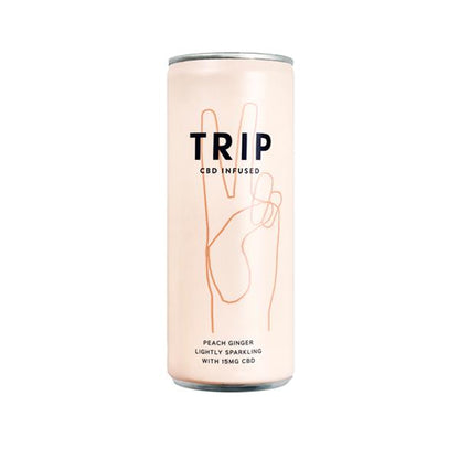 24 x TRIP 15mg CBD Infused Peach & Ginger Drink 250ml